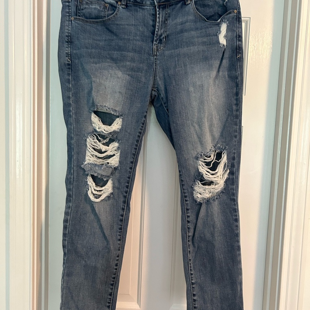 Distressed Blue Jeans for Women